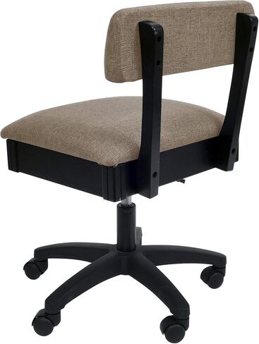 كرسي خياطة وحرف هيدروليكي بارتفاع قابل للتعديل H8150 من Arrow Sewing مع مساحة تخزين أسفل المقعد ونسيج متين، قماش أحمر ياقوتي على شكل تاج in Kuwait