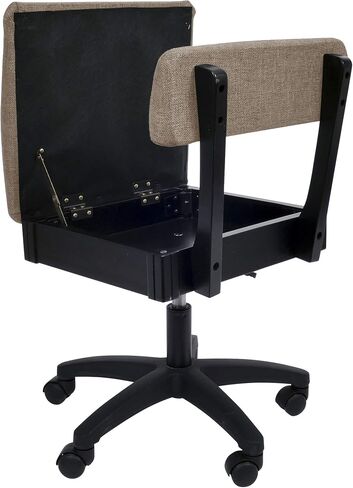 كرسي خياطة وحرف هيدروليكي بارتفاع قابل للتعديل H8150 من Arrow Sewing مع مساحة تخزين أسفل المقعد ونسيج متين، قماش أحمر ياقوتي على شكل تاج in Kuwait