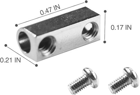 20 قطعة ترقية جديدة سلك فولاذي مقاوم للصدأ حبل كليب الترباس السرج السحابة لثقب مزدوج (ثقب خط 3.0 مللي متر) in Kuwait