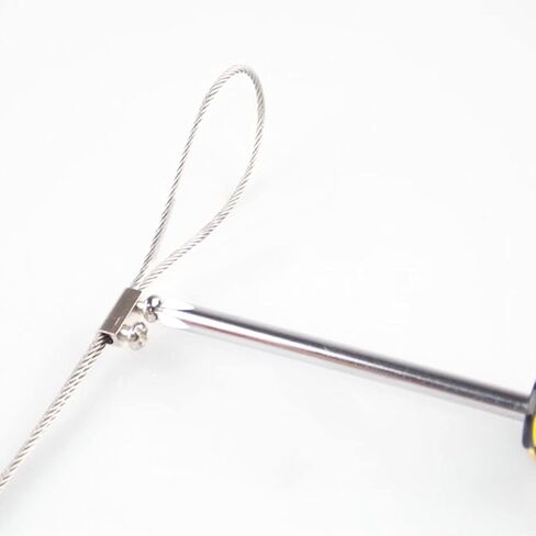 20 قطعة ترقية جديدة سلك فولاذي مقاوم للصدأ حبل كليب الترباس السرج السحابة لثقب مزدوج (ثقب خط 3.0 مللي متر) in Kuwait