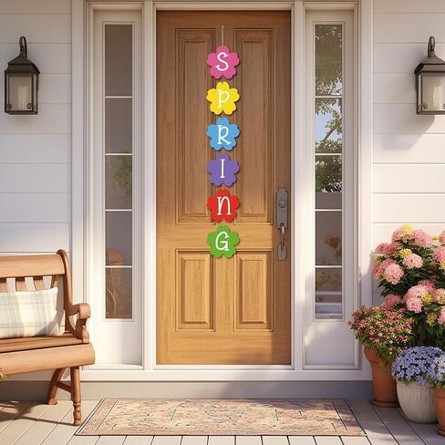 Summer Door Porch Signs Wooden Ice Cream Door Hanger Welcome Door Decor Teal Farmhouse Porch Rustic Wall Plaque Decor with Lanyard for Front Door Home Bathroom Indoor Outdoor in Saudi Arabia