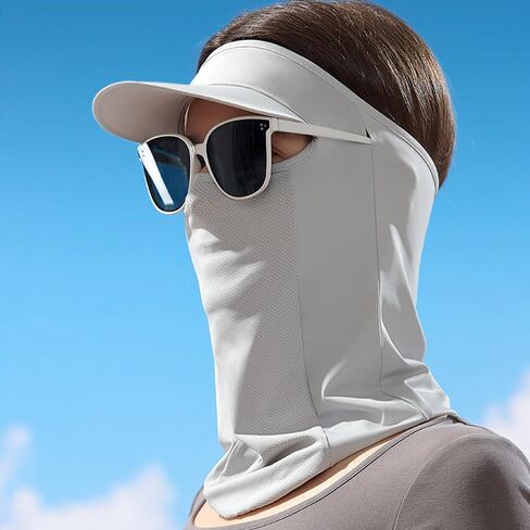 Women's Sun Hat Face Mask Summer Cooling Neck Gaiter Breathable Beach Hat Outdoor UV-Protection Fishing Hat in Kuwait