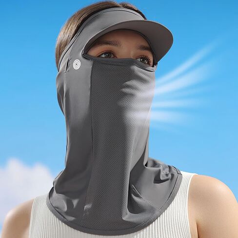 Women's Sun Hat Face Mask Summer Cooling Neck Gaiter Breathable Beach Hat Outdoor UV-Protection Fishing Hat in Kuwait