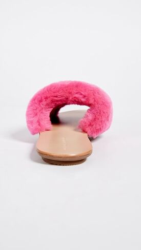 Loeffler Randall Womens Isabel Shearling Slip-On Slide Sandals in Saudi Arabia
