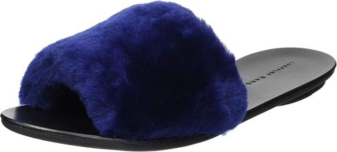 Loeffler Randall Womens Isabel Shearling Slip-On Slide Sandals in Saudi Arabia