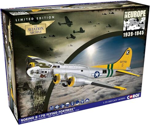 كورجي دييكاست بوينغ B-17G القلعة الطائرة "عربة الحليب" 1:72 الحرب العالمية الثانية طائرة عسكرية أمريكية دمية لعرض الملابس AA33321 in Kuwait