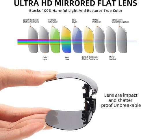 4-Pack Polarized Clip-On Sunglasses for Women Men,Over Prescription Glasses with UV Protection in Saudi Arabia