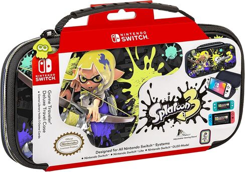 Game Traveler Metroid Nintendo Switch Case - Switch Carry Case for Switch OLED, Switch and Switch Lite, Hard Portable Travel Case, Adjustable Viewing Stand & Bonus Game Cases, Deluxe Carry Handle in Saudi Arabia