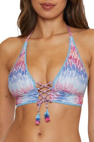 BECCA Women's Joshua Tree Halter Bikini Top, Adjustable, Tie Back, Swimwear Separates in Saudi Arabia