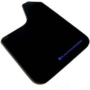 Rally Armor MF12-BAS-BL Basic Black, Blue Mud Flap with Logo (Universal Fitment (no Hardware) Basic), 1 Pack
