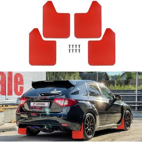 4PCS Black Car Mud Flaps Front and Rear Side Mudguard Splash Guards All Weather Mud Guards Flexible and Bendable Fender Flares Universal Auto Accessories Compatible with Pickup SUV Trucks