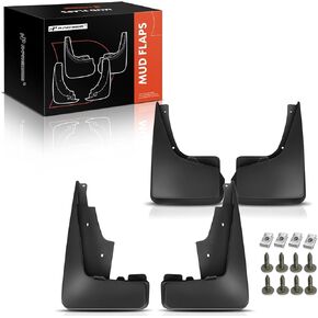 A-Premium Set of 4PCS Mud Flaps Splash Guards Mudguards Mudflaps w/Hardware Compatible with Toyota Highlander 2011 2012 2013, Sport Utility, W/O Fender Flares, Front & Rear (Driver & Passenger Sides)