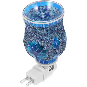 Plug in Wax Melter 1pc Mosaic Candle Holder Melting Wax Warmer Fragrant Oil Warmer Glass Decor for Home Glass Candles Night lamp Fragrance lamp Burner