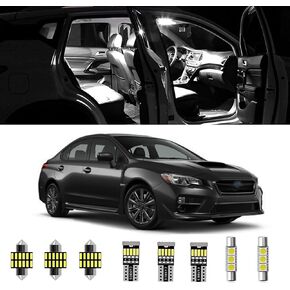 AWALITED 8pcs Impreza, WRX Interior LED Lights Kit Ultra Bright Map Dome LED Replacement Bulbs for 2004-2018 2019 2020 2021 Subaru WRX, WRX STI, Impreza all Cab Sizes