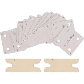 HERCHR 30pcs Weaving Cards, Tablet Weaving Card with Wooden Shuttles for Loom Weaving Supplies Tablet Weaving Loom Weaving Supplies Weaving Loom Tablet Weaving Tablet Weaving Cards Weaving Cards