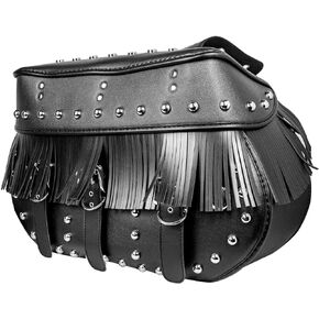 Vechkom Vintage Saddlebags Motorcycle 27L Universal PU Waterproof Saddle bags for Scooter Honda Suzuki Yamaha HD Street Sportster