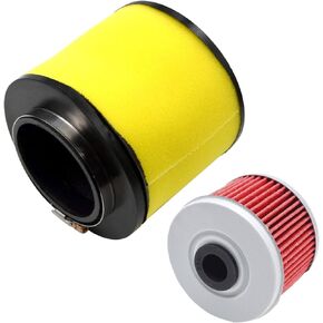 AHL Air Filter with Oil Filter Spark Plug set for Honda Foreman 450 TRX450S 4x4 S 1998-2001/Foreman 450 TRX450FM 4x4 S 2002-2004 17254-HC5-900 15412-HM5-A10 15412-HM5-010