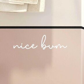 Funny Bathroom Mirror Toilet Wall Art 11"x3"Vinyl Decal Wall Art Sign (Black)