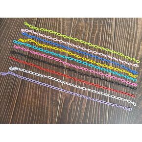 Plastic Cable Chain Links for Bird Cage Parrot Toys, 10 Colors Link Connectors Chain for Necklace Bracelet Eyeglass Lanyard Making (10 Pack)