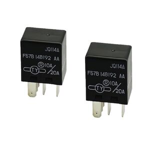 F57B14B192AA (Set of 2) 10A/20A 12VDC 5 Pins Multi-Use Automotive A/C Clutch Relay for RY612 19290 Replacement