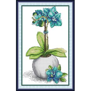 CROSSDECOR مختومة عبر الابره مجموعات الزهور المطبوعة عبر الابره مجموعات للبالغين المبتدئين، الفنون والحرف التطريز مجموعات للهدايا، ديكور المنزل