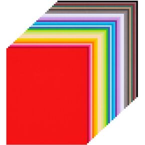 Koogel 40 Sheets Colored Cardstock, 30 Assorted Colors 8.5 x 11 Cardstock Paper, 180GSM