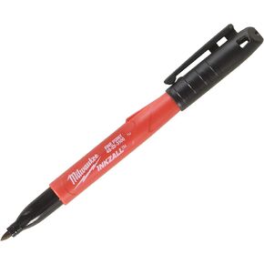 Milwaukee 48-22-3100 Inkzall Jobsite Fine Point Black Permanent Marker (Pack of 48)