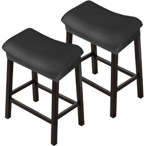 Bar Stool Cover Rectangle Velvet Stretch Counter Height Barstool Slipcovers Rectangular Kitchen Counter Saddle Stool Cover Vanity Stool Cover for Wooden Metal Bench 2 PCAK