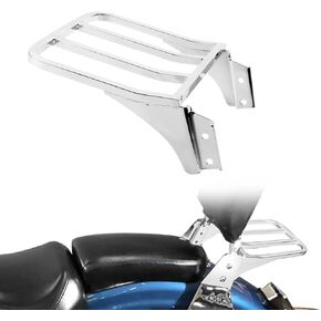 Detachable Mounting Luggage Rack Fits for 2009-2024 Harley Touring/Street Glide/Electra Glide/Road King/Road Glide/Rear Grab Handles Bracket Kit (Black)