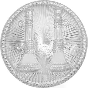 Smith & Warren Fire Captain Two Parallel Horns Silver Finish Cap Badge