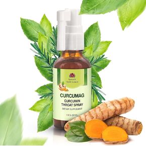 Natural Turmeric Curcumin Throat Spray by Dr. Magon, Throat Calm, Soothing Throat Spray, Immune Support, Extra Strength UC3 Clear Curcuma Longa Dry Extract, 1 Fluid Oz