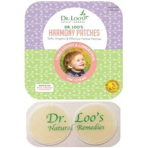 Dr. Loo's NATURAL REMEDIES Organic Herbal Sticker Patches, Cough and Congestion, 1-5 Years, 16 Patches