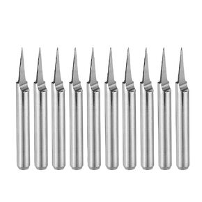 uxcell Wood Engraving Bit Solid Carbide 3.175mm 1/8" Shank, 15 Degree 0.2mm Tip CNC Router Tool for Acrylic PVC MDF PCB Wood Carving, 10pcs
