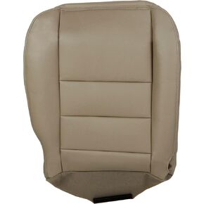ECOTRIC Left Seat Cover Compatible with 2002-2007 Ford F250 F-350 Super Duty Lariat New Driver Seat Bottom Cushion Cover Replacement Synthetic Leather