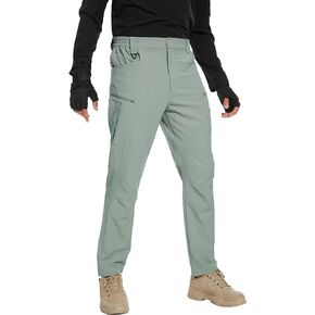 Men's Tactical Pants Water Resistant Outdoor Hiking Pants, Flex Ripstop Lightweight Cargo Work Pants 8 Pockets in Kuwait