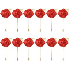 MECCANIXITY Groom Boutonnieres Rose Boutonnieres Pins for Men Wedding Ceremony Anniversary Formal Dinner Party Suit Decoration