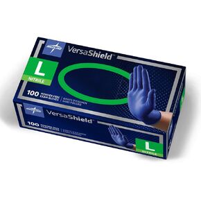 Medline VersaShield Nitrile Exam Gloves, 900 Count, X-Large, Powder Free, Disposable, Not Made with Natural Rubber Latex, Thicker Glove for Extra Barrier Protection