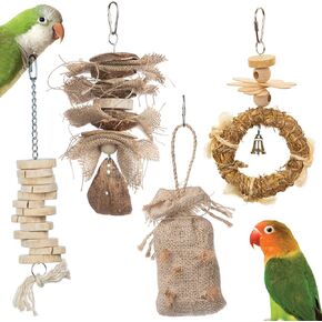 Prevue Pet Products Wholesome Naturals 4 Piece Bird Toy Bundle