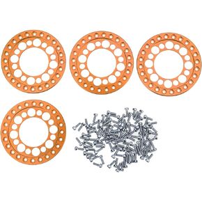 4pcs 1.9" Aluminum Alloy Wheel Outer Beadlock Ring for Axial Scx10 90046 1/10 RC Crawler 1.9 Wheel Rims(Blue)