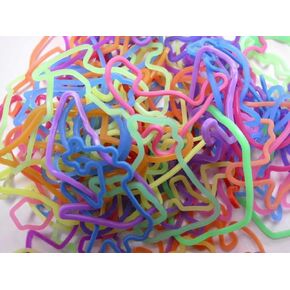 Silly Shaped Rubba Bandz Bracelets Bulk Pack (72 Peices)