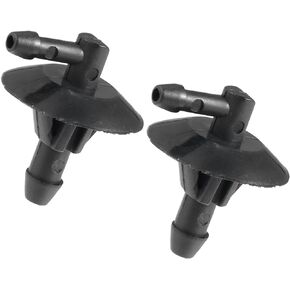 Motoforti Windshield Wiper Washer Nozzle Spray Jet, for Dodge Sprinter 2500 Base 2.7L L5 2003-2009, Plastic, 5125061AA, Black, 2pcs