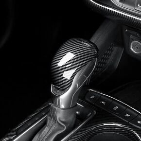 YOUTOOOCAR Carbon Fiber Style Gear Cover ABS Auto Shift Gear Cover Car Knob Gear Stick Protector Compatible with Chevy Trailblazer Malibu Equinox Blazer Trax Accessories