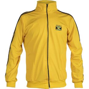 سترة كابويرا بسحاب بعلم جامايكا باللون الأصفر، بدلة رياضية، سترة علوية للجنسين in Kuwait