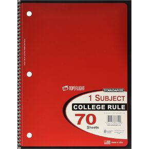 Top Flight 1-Subject Notebook, College Rule
