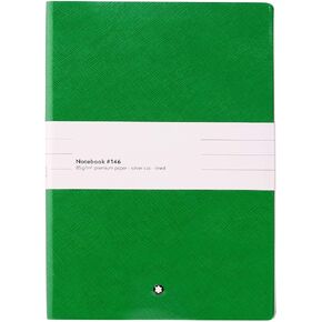Montblanc Notebook 116518 Fine Stationery #146 Green – Elegant Soft Cover Journal – Lined Notebook with Leather Binding – A5