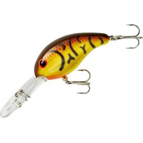 Bandit Lures Series 300 Crankbait Bass Fishing Lures, Fisghing Accessories, Dives to 12-feet Deep, 2", 1/4 oz, Spring Craw Yellow, (BDT326)