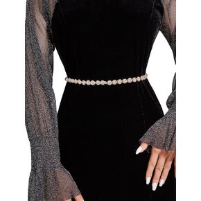 Floerns Women's Rhinestone Dress Belt Sparkly for Formal Wedding Bridal Belt
