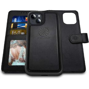Shields Up for iPhone 11 Case Wallet, [Detachable] Magnetic Wallet Case, Durable and Slim with Card Slots & Wrist Strap, [Vegan Leather] Shockproof Cover for Apple iPhone 11 (6.1 inch) - Black