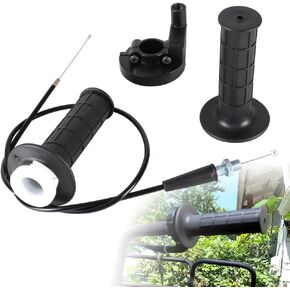7/8" Twist Throttle Cable Thumb Clamp Handle Grips for Pocket Bike Mini Bike Pit Dirt Bike ATV Quad for 50cc 90cc 110cc 125cc 150cc 200cc 250cc Predator 212 Coleman Assembly Motorcycle