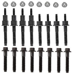 Exhaust Manifold Bolt Stud lock nuts Hardware Kit set Compatible for 2000-2013 Chrysler Dodge Ram 4.7L V8 Engines. (Complete set Left + Right) 6505316AA, 6505257AA, 6504331, 6504340